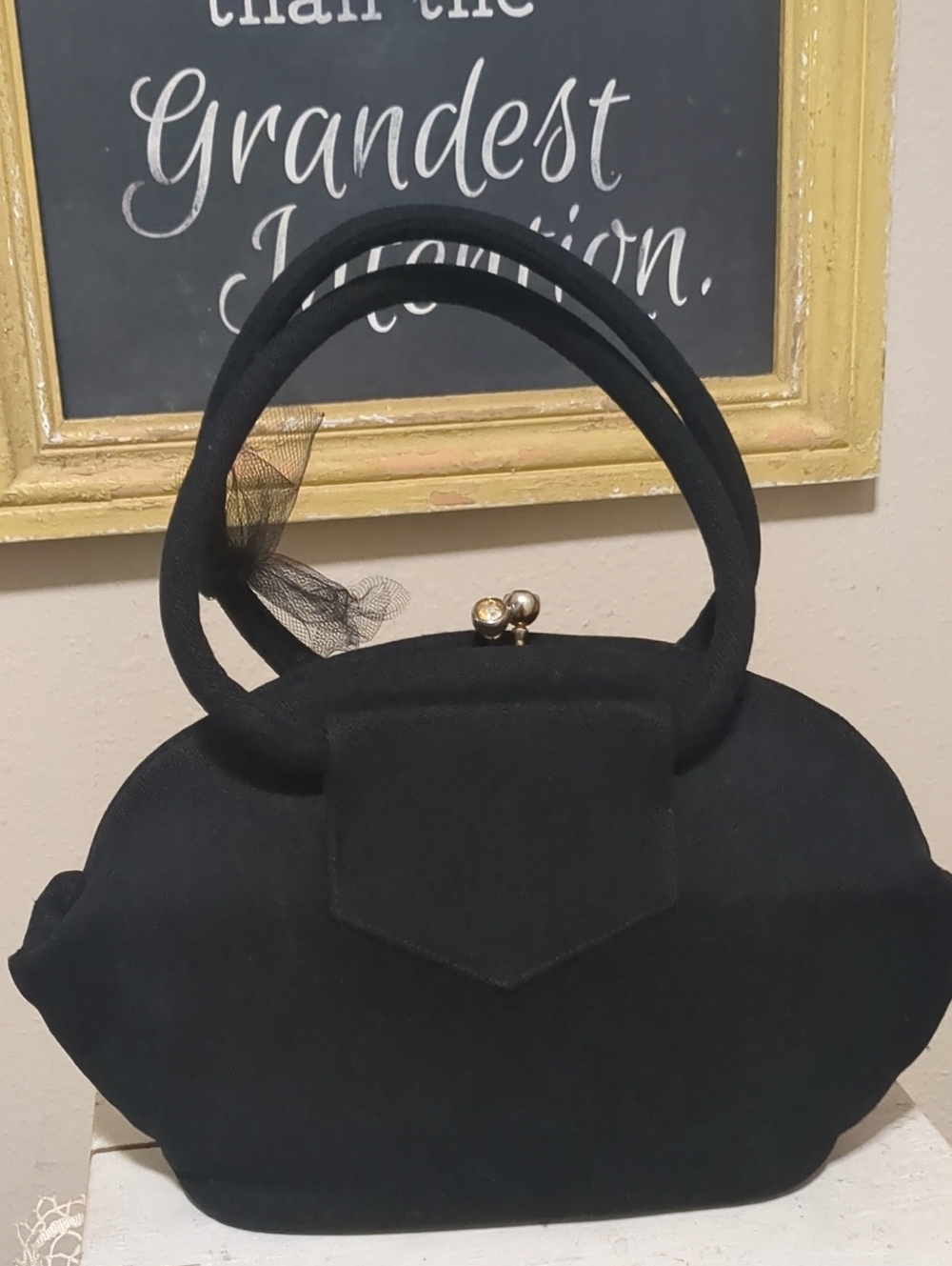 1950's Black Vintage-Style Women's Handbag